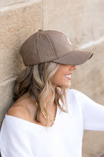 Quilted Puffer Ball Cap - Taupe - lemon blonde boutique