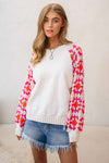 Knit Crochet Detailed Long Sleeve Sweater - White - lemon blonde boutique