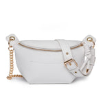 Luxe Convertible Sling Belt Bum Bag - White - lemon blonde boutique